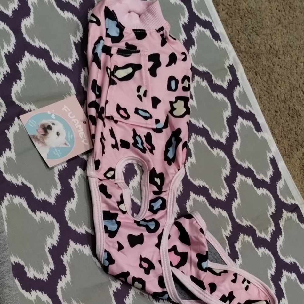 Funpet Pink Leopard Print Pet Outfit